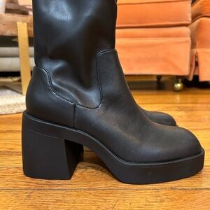 Urban Outfitters Black Chunky Heel Ankle Boots